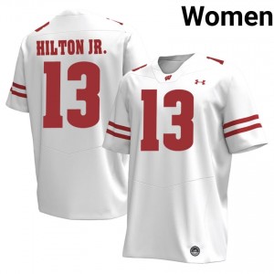 UW Eugene Hilton Jr. Women Jersey | #13 White College Football Gear 61915409