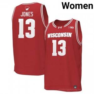 Hayden Jones Wisconsin #13 Jersey | Official Badgers Red Women High School Basketball Uniform 67953967