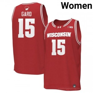 #15 Isaac Gard Badgers Women Premium Stitched Basketball Jersey | Red High School Game-Day Style 87897253