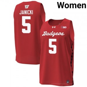 Red Jack Janicki #5 Wisconsin Women Special Game Jersey | Badger Nation Basketball Apparel 55873442