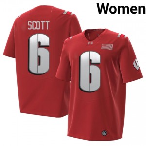 Jai'mier Scott #6 Wisconsin Badgers 2026 Jersey | Elite Red Women Football Kit 81563826