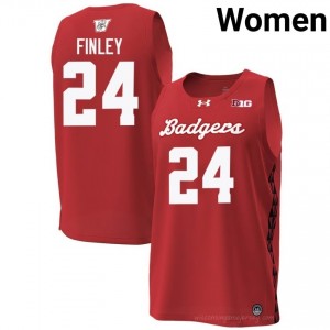 Wisconsin Badgers Michael Finley Women Special Game Jersey | #24 Red University Hoops Gear 74170244