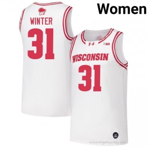 Nolan Winter #31 Wisconsin Badgers Jersey | Elite White Women Basketball Kit 19896536