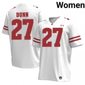 UW Badgers Raphael Dunn Women Jersey | #27 White Player Football Gear 58891462
