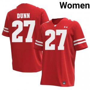 Authentic Raphael Dunn #27 Wisconsin Badgers Football Jersey | Red Women University Edition 99053754