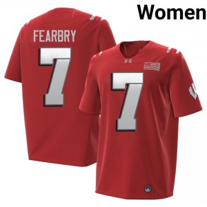 Tyreese Fearbry #7 UW 2026 Jersey | Elite Red Women Football Kit 50544735