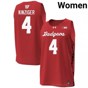 Red Zach Kinziger #4 Wisconsin Women Special Game Jersey | Badger Nation Basketball Apparel 25628177