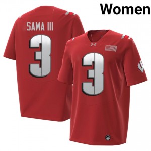 Abu Sama III #3 Wisconsin Badgers 2026 Jersey | Elite Red Women Football Kit 68172283