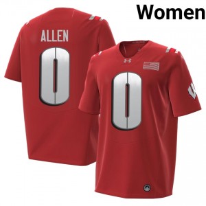 Braelon Allen #0 UW 2026 Jersey | Elite Red Women Football Kit 20627039
