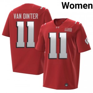Carson Van Dinter #11 Wisconsin Badgers 2026 Jersey | Elite Red Women Football Kit 39678863