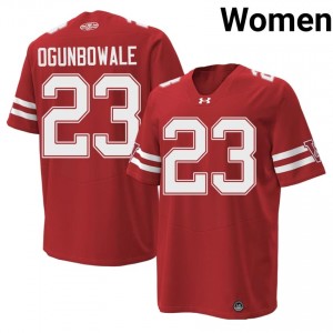 #23 Dare Ogunbowale Badgers Women Premium Stitched 1980 Throwback Football Jersey | Red High School Game-Day Style 17222434