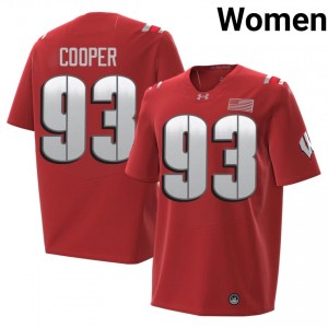 DeNigel Cooper #93 UW 2026 Jersey | Elite Red Women Football Kit 67683212