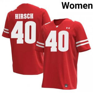 Authentic Elroy Hirsch #40 UW Football Jersey | Red Women College Edition 89074330