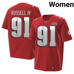 Hammond Russell IV #91 Wisconsin Badgers 2026 Jersey | Elite Red Women Football Kit 59358555
