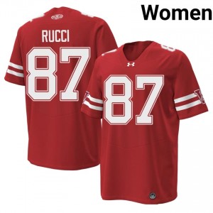 #87 Hayden Rucci Wisconsin Women Premium Stitched 1980 Throwback Football Jersey | Red NCAA Game-Day Style 13585984