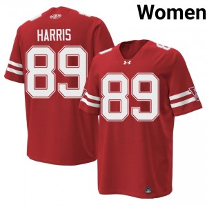 #89 Jacob Harris UW Women Premium Stitched 1980 Throwback Football Jersey | Red College Game-Day Style 34266019
