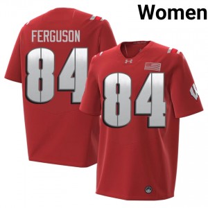 Jake Ferguson #84 UW Badgers 2026 Jersey | Elite Red Women Football Kit 95775254