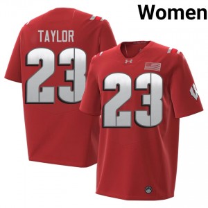 Jonathan Taylor #23 Wisconsin 2026 Jersey | Elite Red Women Football Kit 67236409