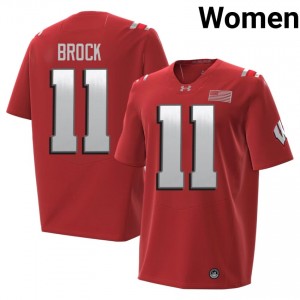 Kash Brock #11 Wisconsin 2026 Jersey | Elite Red Women Football Kit 31185874