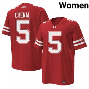 #5 Leo Chenal UW Women Premium Stitched 1980 Throwback Football Jersey | Red College Game-Day Style 98047346