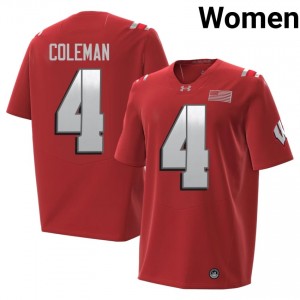 Malachi Coleman #4 Badgers 2026 Jersey | Elite Red Women Football Kit 19264954