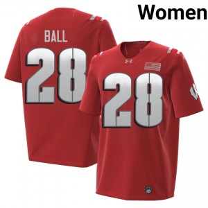 Montee Ball #28 Badgers 2026 Jersey | Elite Red Women Football Kit 72742846