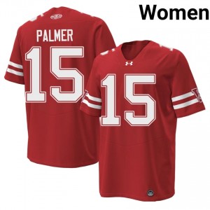 #15 Nate Palmer Wisconsin Women Premium Stitched 1980 Throwback Football Jersey | Red NCAA Game-Day Style 77616493
