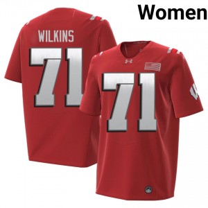 PJ Wilkins #71 UW 2026 Jersey | Elite Red Women Football Kit 64960758