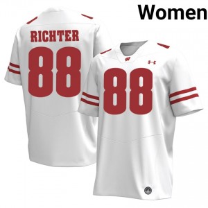 UW Pat Richter Women Jersey | #88 White College Football Gear 77080557
