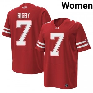 #7 Shamar Rigby Badgers Women Premium Stitched 1980 Throwback Football Jersey | Red High School Game-Day Style 29117663