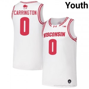 Braeden Carrington #0 Badgers Jersey | Elite White Youth Basketball Kit 26226868