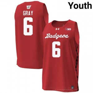 UW Elijah Gray Youth Special Game Jersey | #6 Red College Hoops Gear 63162283