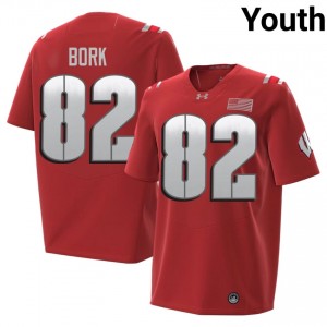 Badgers Emmett Bork Youth 2026 Jersey | #82 Red High School Football Gear 79606563