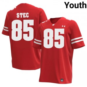 Red Grant Stec #85 Wisconsin Youth Jersey | Badger Nation Football Apparel 32321040