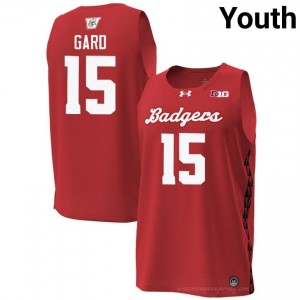 Badgers Isaac Gard Youth Special Game Jersey | #15 Red High School Hoops Gear 37118416