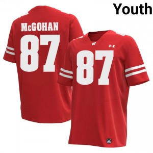 Red Jackson McGohan #87 Wisconsin Youth Jersey | Badger Nation Football Apparel 69708386