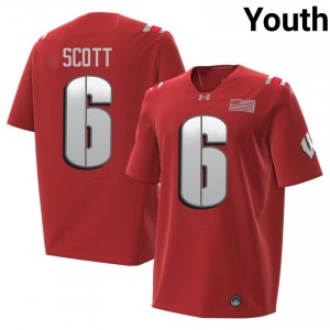 Badgers Jai'mier Scott Youth 2026 Jersey | #6 Red High School Football Gear 77045742