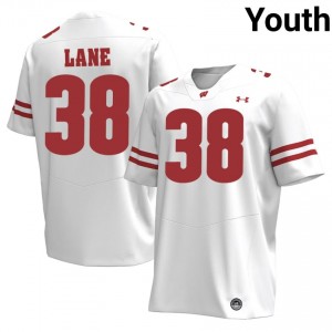 Mason Lane Wisconsin #38 Jersey | Official Badgers White Youth Player Football Uniform 58605862
