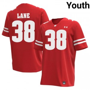 Red Mason Lane #38 Wisconsin Youth Jersey | Badger Nation Football Apparel 26243545