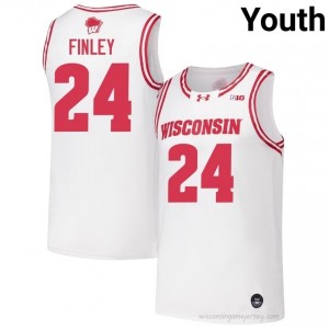 Michael Finley #24 UW Jersey | Elite White Youth Basketball Kit 65176733