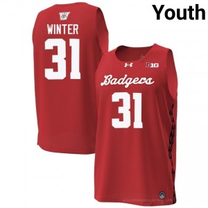 Badgers Nolan Winter Youth Special Game Jersey | #31 Red High School Hoops Gear 50806636