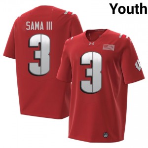 Badgers Abu Sama III Youth 2026 Jersey | #3 Red High School Football Gear 19867413