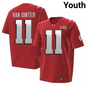 Badgers Carson Van Dinter Youth 2026 Jersey | #11 Red High School Football Gear 74191274