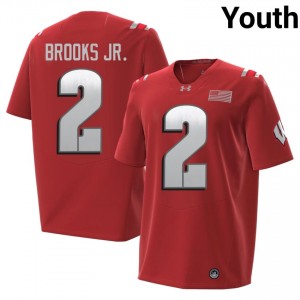 Wisconsin Badgers Chris Brooks Jr. Youth 2026 Jersey | #2 Red University Football Gear 10043018