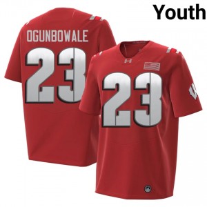 Badgers Dare Ogunbowale Youth 2026 Jersey | #23 Red High School Football Gear 87120405
