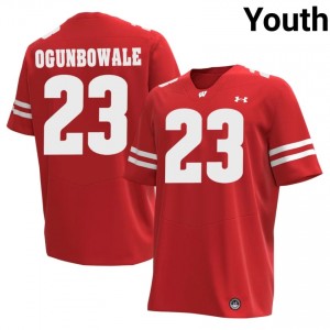 Red Dare Ogunbowale #23 Wisconsin Youth Jersey | Badger Nation Football Apparel 17799671