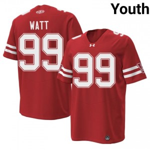 Authentic J.J. Watt #99 Wisconsin Football 1980 Throwback Jersey | Red Youth NCAA Edition 96263035