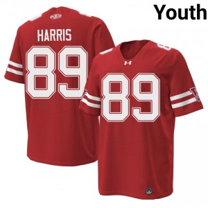 Authentic Jacob Harris #89 UW Badgers Football 1980 Throwback Jersey | Red Youth Player Edition 61952169