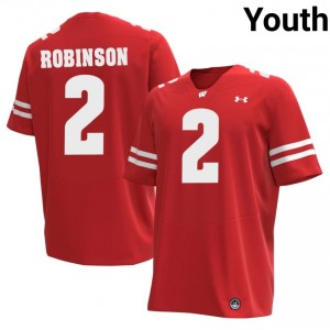 Red Javan Robinson #2 Wisconsin Youth Jersey | Badger Nation Football Apparel 37593144