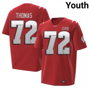 UW Joe Thomas Youth 2026 Jersey | #72 Red College Football Gear 90747890